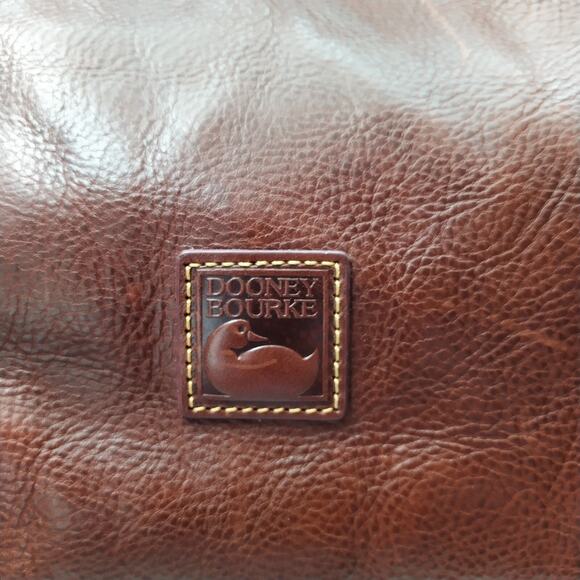 Dooney & Bourke Florentine Brown Leather Double Handle Large Tote Shoulder Bag - Picture 3 of 16